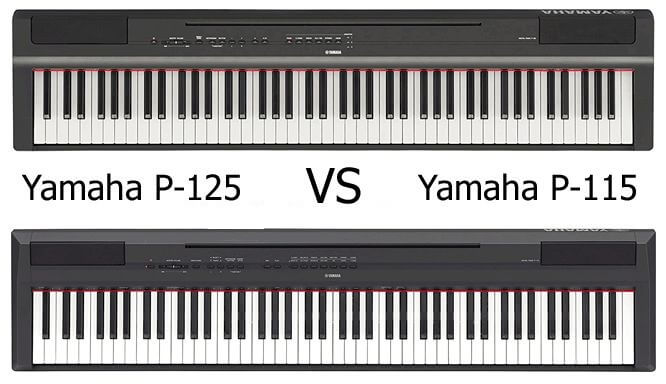 مقایسه پیانوهای P-125 و P-115 شرکت یاماها
