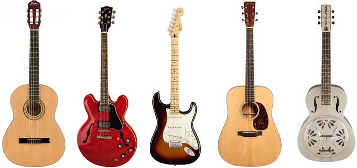 معرفی جامع انواع گیتار