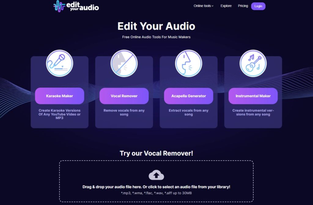 وبسایت Edit your audio