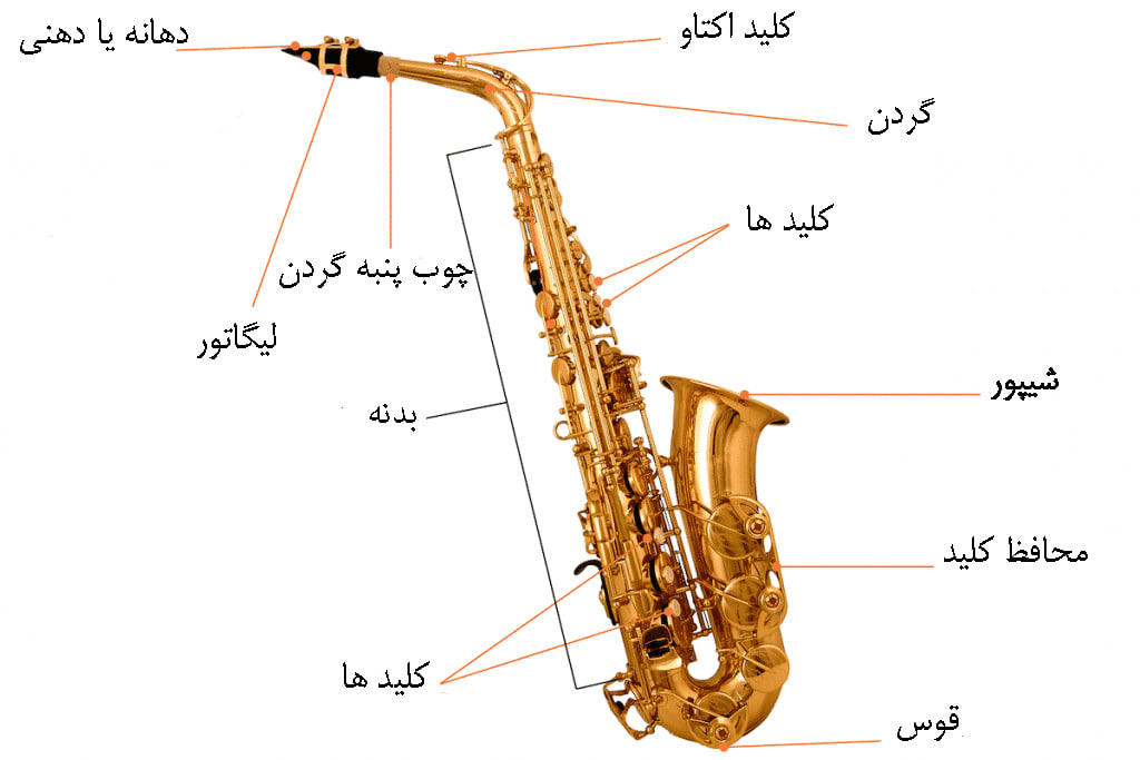 اجزاء ساکسیفون