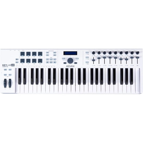 arturia keylab essential 49 midi keyboard controller white