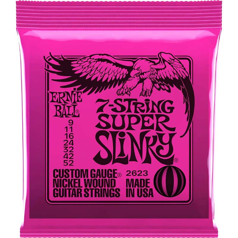 Ernie Ball Super Slinky 7-string Nickel Wound 9-52 - 2623