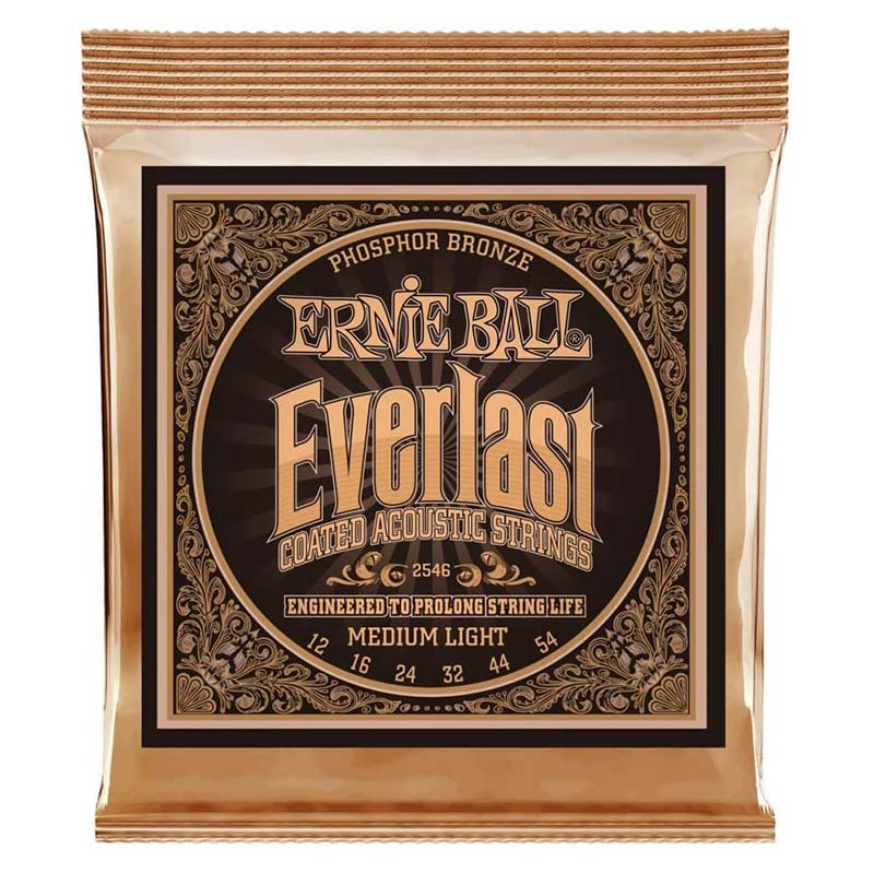 Ernie Ball Medium Light Everlast Coated Phosphor Bronze 12-54 - 2546