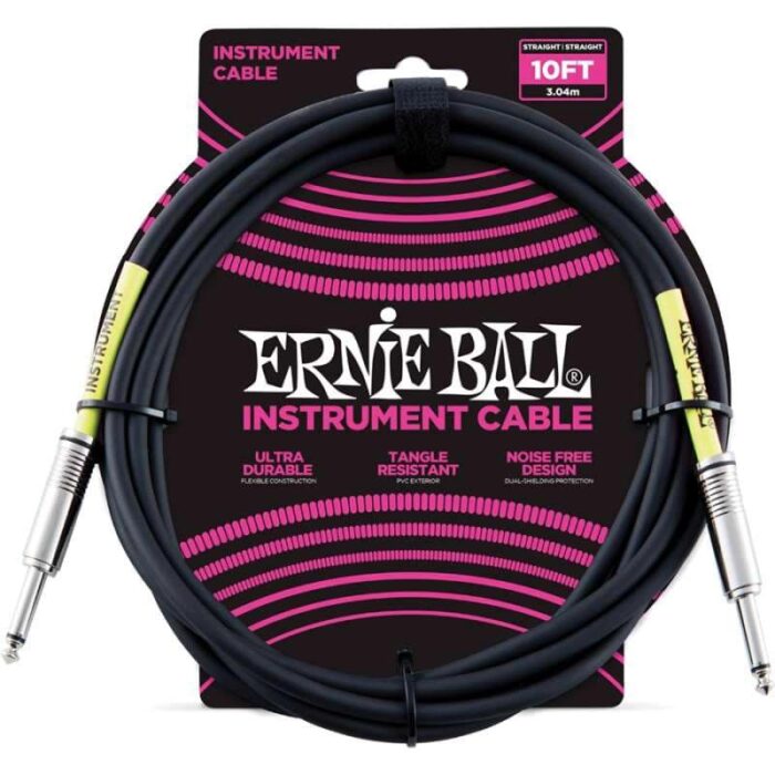 Ernie Ball Cavo strumento Nero Jack 3 mt-کابل-گیتار