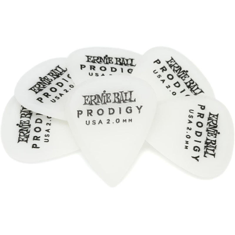 Ernie Ball Prodigy Picks 2.0mm White 6-Pack - 9202