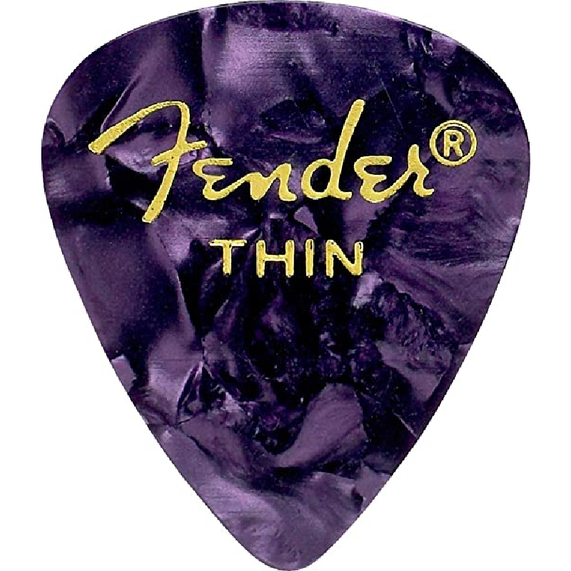 Fender Celluloid Picks 351 Purple Moto Thin 12 Pack