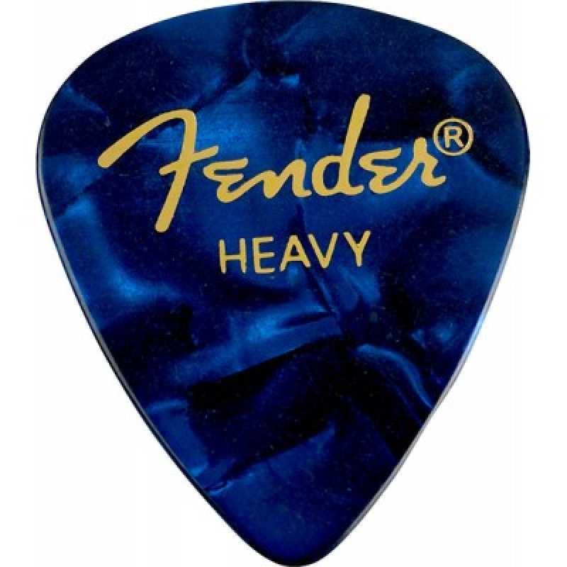 Fender Celluloid Picks 351 Blue Moto Heavy 12 Pack