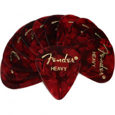 Fender Celluloid Picks 351 Red Moto Heavy 12 Pack