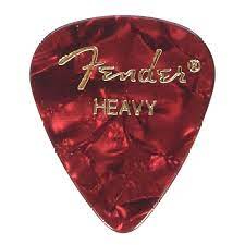 Fender Celluloid Picks 351 Red Moto Heavy 12 Pack