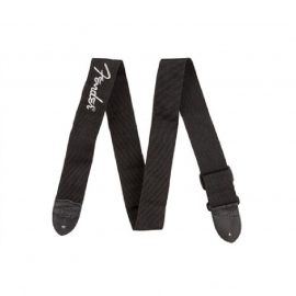 fender-black-poly-strap-gray-logo-استرپ