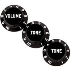 Fender Stratocaster Knobs (Volume/Tone/Tone) Black - 0991365000