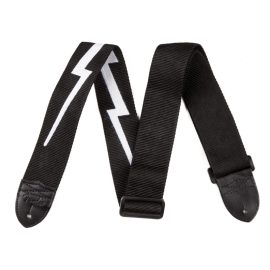 fender-nylon-lightning-bolt-strap-black-white-2-خرید