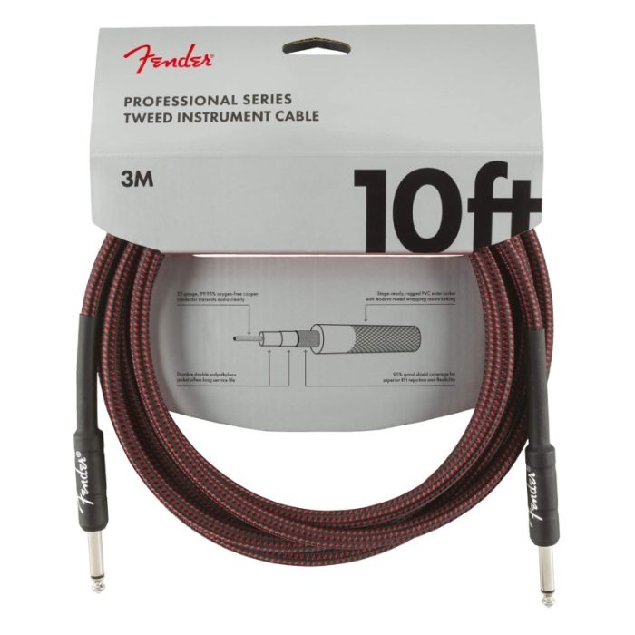 fender-cable-tweed-3m-red-front