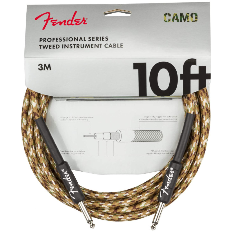 Fender Professional Instrument Cable Desert Camo 10ft - 990810107