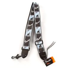 Fender Monogrammed Strap 2″ black/grey/blue - 990681502