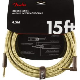 Fender Deluxe Series Instrument Cable Straight/Angle 15' Tweed