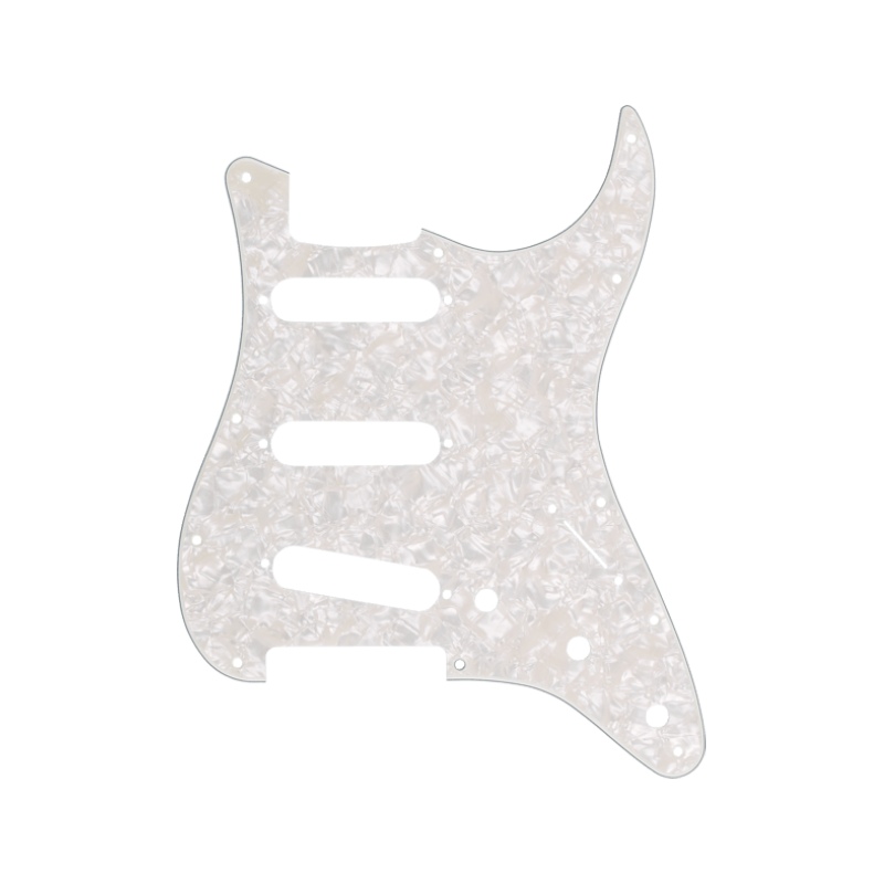 Fender Pickguard Strat SSS 11-Hole Mount Aged White - 992140001