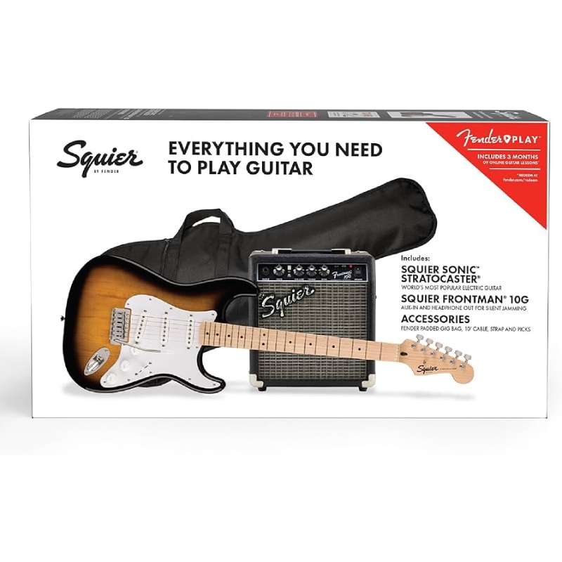 Squier Sonic Stratocaster Pack – Sunburst