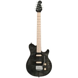 Music-Man-Sterling-Axis-Flame-Maple-Trans-Black-Front