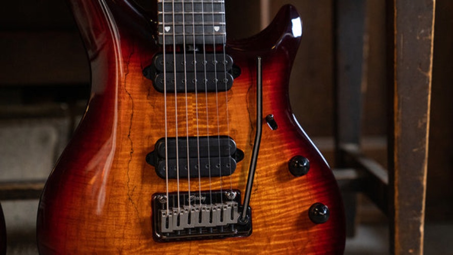 Music-Man-Sterling-Majesty-7-DiMarzio-MAJ270XSM-Blood-Orange-Burst-Cover