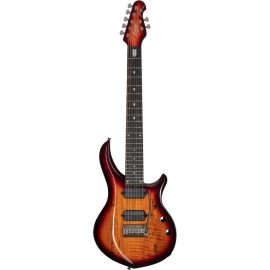 Music-Man-Sterling-Majesty-7-DiMarzio-MAJ270XSM-Blood-Orange-Burst-Front