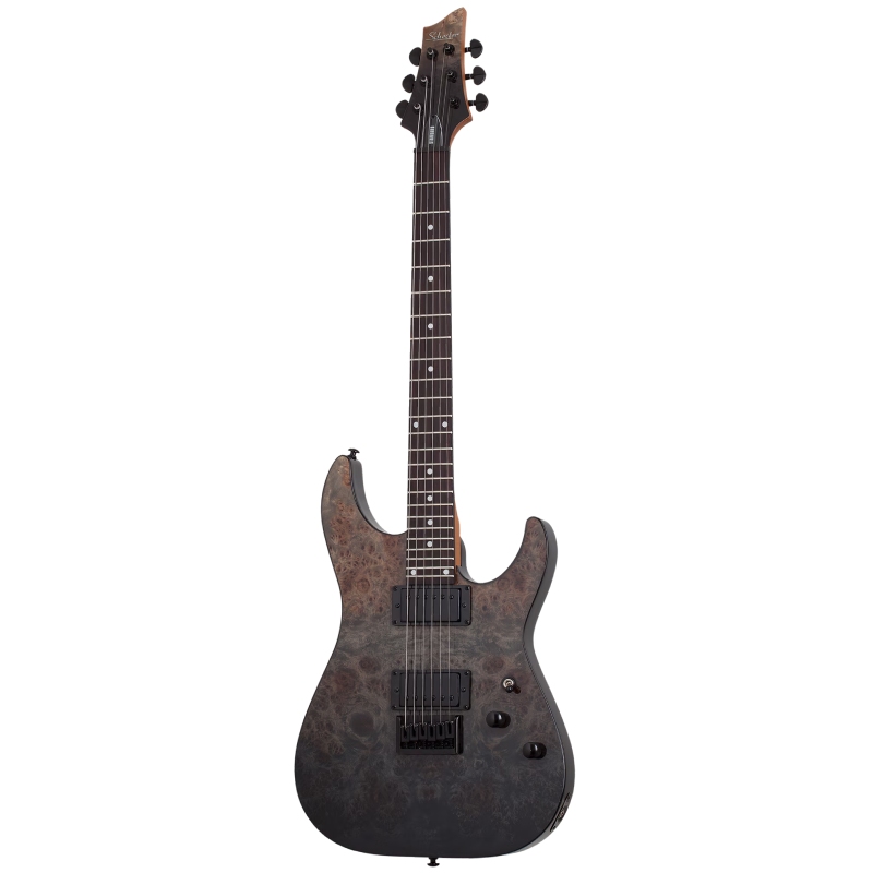 Schecter C-1 Standard - Black Fade Burst Burl