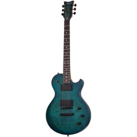 Schecter-Solo-II-Standard-Ocean-Blue-Burst-Front