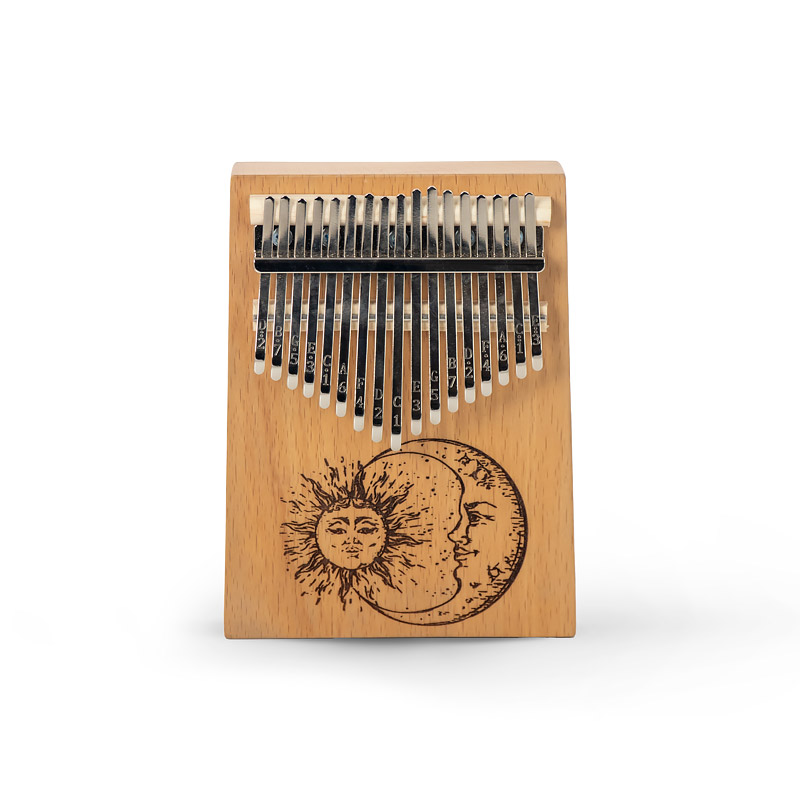 کالیمبا ذوزنقه بلوط مدل خورشید و ماه