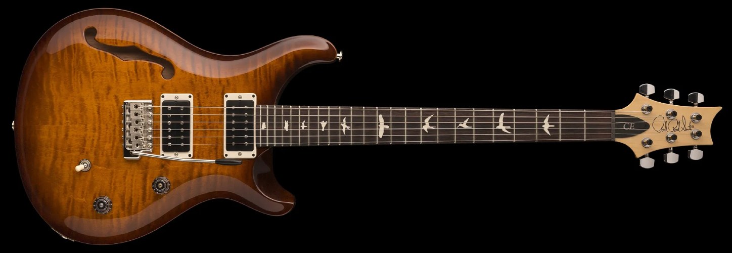 prs-ce-24-semi-hollow-black-amber-ساز