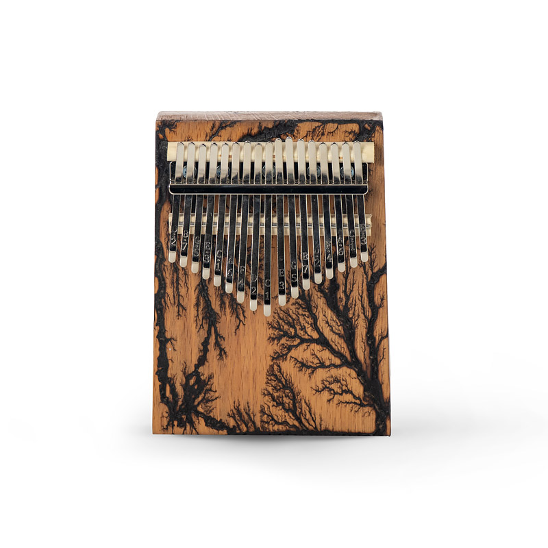 کالیمبا ذوزنقه بلوط سوخته کاری