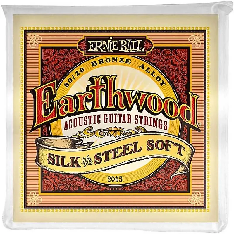 Ernie Ball Earthwood 80/20 Bronze Silk and Steel Soft Acoustic Guitar Strings - 11-52 - 2045
