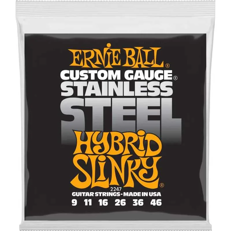 Ernie Ball Stainless Steel Hybrid Slinky Electric Guitar Strings - 09-46 - 2247