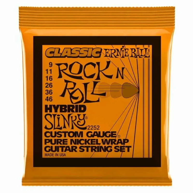 Ernie Ball Hybrid Slinky Classic Rock N Roll Electric Guitar Strings - 9-46 - 2252