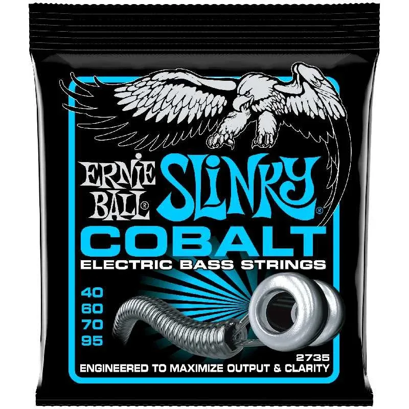 Ernie Ball Cobalt Extra Slinky Electric Bass Guitar Strings - 40-95 - 2735