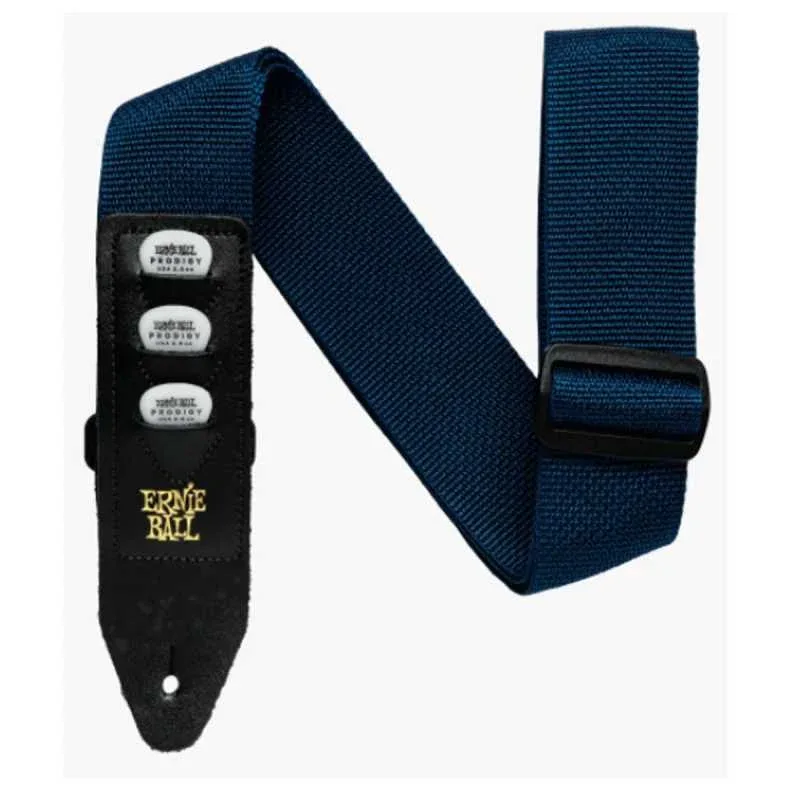 Ernie Ball Polypro Guitar Strap Navy w/ Pickholder - 4236