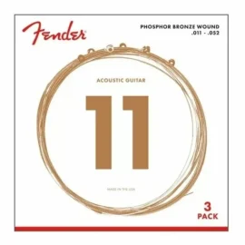 0730060405 Fender Phosphor Bronze Acoustic Guitar Strings, Ball  End, 60CL .011-.052