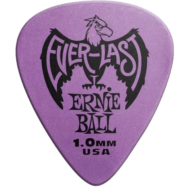 Ernie ball Everlast Guitar 1.0mm Purple Picks Plectrums - 9193