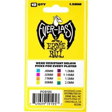 Ernie ball Everlast Guitar 1.5mm Yellow Picks Plectrums - Pack 12 Qty - 9195