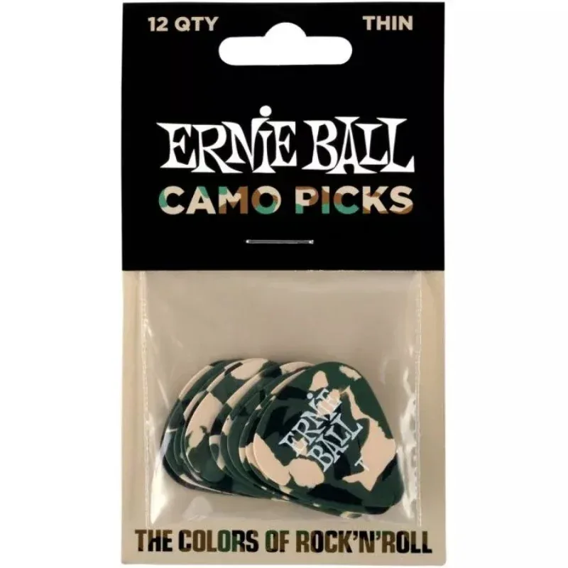 Ernie ball Plektren Celluloid Camo Thin - Pack12 - 9221