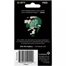 Ernie ball Plektren Celluloid Camo Medium - Pack12 - 9222