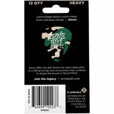 Ernie ball Plektren Celluloid Camo Heavy - Pack12 - 9223