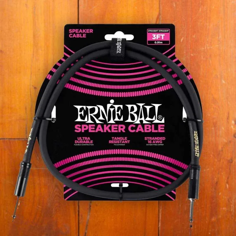 Ernie ball Classic Speaker Cable - Black - 3ft - 6071
