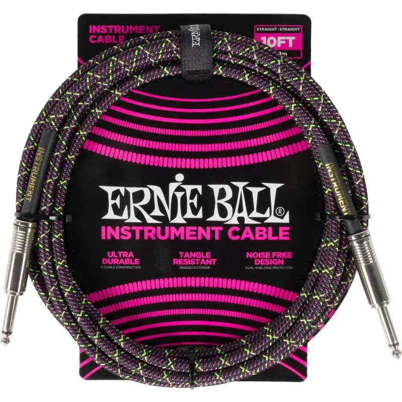 Ernie Ball Braided Instrument Cable Purple Python - 6427