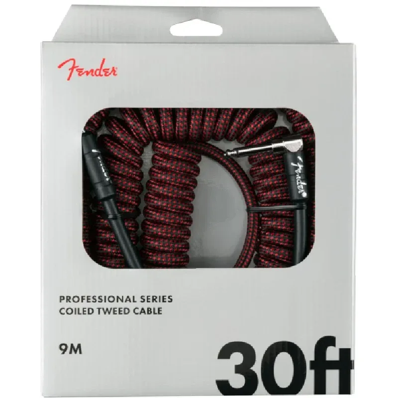 Fender professional Coil Cable 30 - Red tweed - 0990823054