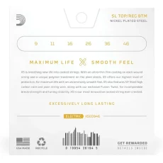 DAddario Electric Guitar Strings XS Nickel Coated XSE0946 - XSE0946