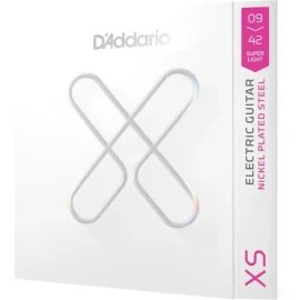 DAddario Electric Guitar Strings XS Nickel Coated XSE0942 Super Light Gauge 09-42 - XSE0942