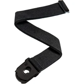 DAddario Lock Woven Cotton Guitar Strap - Black - 50CTPL00