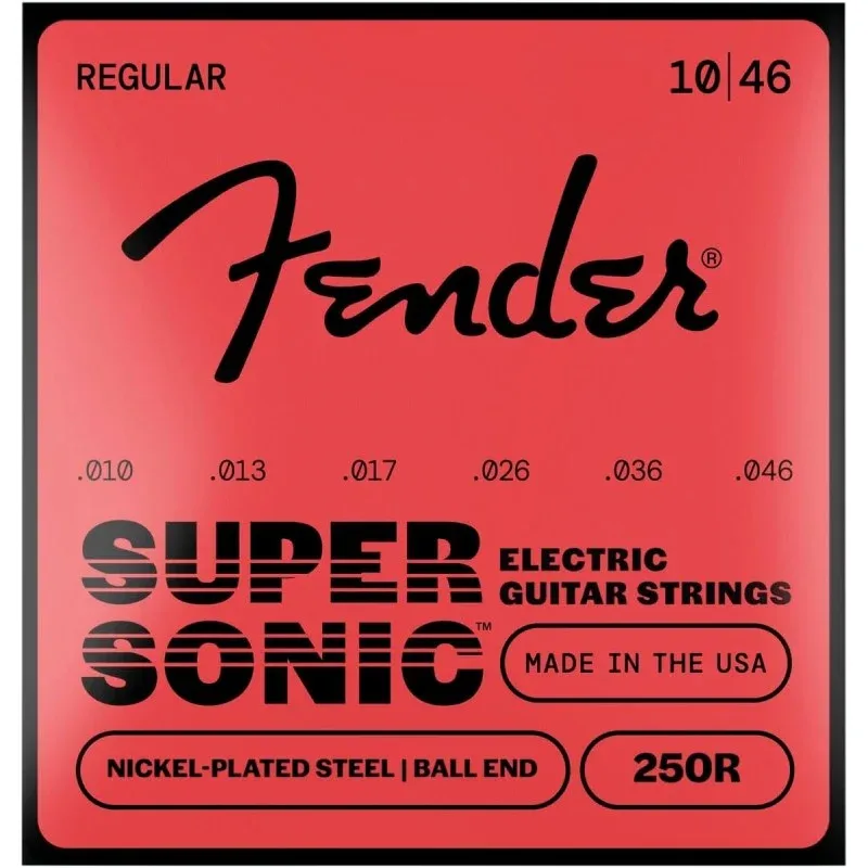 Fender Super 250's Nickel-Plated Steel Electric Guitar Strings Ball End - 10-46 - 0730250406